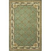 Jewel Sage Fleur-De-Lis Rug