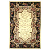 Jewel Ivory/Black Savonnerie Rug