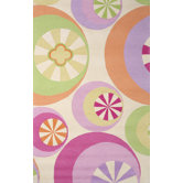 Kidding Around Pastel Peppermints Kids Rug