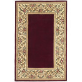 Ruby Floral Bordered Rug