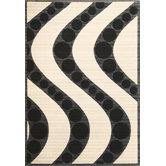 Onyx Ivory/Black Waves Rug