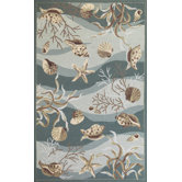 Sonesta Seafoam Shells Novelty Rug