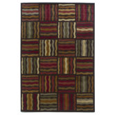 Lifestyles Mocha Geometric Waves Rug