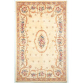 Ruby Ivory Fleur-De-Lis Aubusson Rug