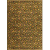 Corinthian Green Vine Brocade Rug