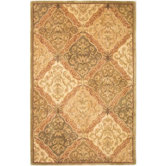 Ruby Beige/Sage Victorian Panel Rug