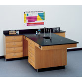 Perimeter Workstation With 4 Drawers, Sink & Fixtures