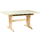 Art Planning Table with Book Compartments