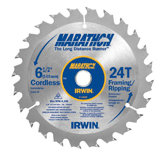 Marathon Cordless Circular Saw Blades - 6-1/2in x 24t framing/ripping 5/8in arbor - bulk