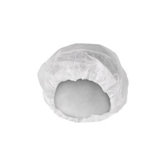White KleenGuard&trade; A10 KOMFORTGUARD&reg; Light Duty 21" Pleated Latex Free Bouffant Cap (200 Per Package, 3 Packages Per Case)