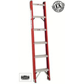 FH1000 Series Classic Fiberglass Shelf Ladders - 4' classic fiberglass shelf ladder