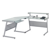 L Computer Desk with Optional Keyboard Tray