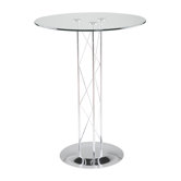 Trave 36" Pub Table with Chrome Finish