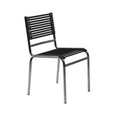 Bungie-S Flat Stacking Chair in Black