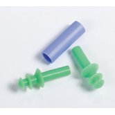 Multiple Use Com-Fit&reg; Triple Flange Green Silicone Rubber Uncorded Earplugs With Inserter Device (1 Pair Per Poly Bag, 100 Pair Per Box)