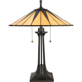 Gotham Tiffany  Table Lamp in Vintage Bronze