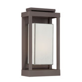 Powell 17" One Light Outdoor Wall Lantern in Western Bronze