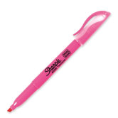 Pocket Highlighter, Chisel Tip, Florescent Pink