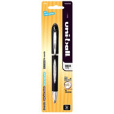 Ballpoint Pen, Gel, 1.0mm, 1/CD, Black/Black Ink