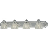 Crystal Cut Glass Polished Chrome Vanity Light