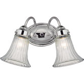 Polished Chrome Dual Light Wall Sconce
