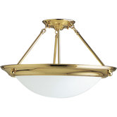 Eclipse Polished Brass Energy Efficient Semi Flush