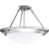 Eclipse  Semi Flush Mount in Brushed Steel
