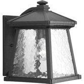 Mac One Light Outdoor Lantern in Textured Black Powder Coat