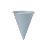 6 Oz Bare Treated Paper Cone Water Cups in White