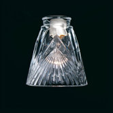 Flat Edge Clear Patterned Glass Shade