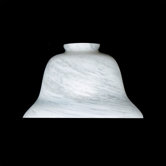 White Alabaster Swirl Glass Shade