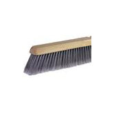 Sweeping Brush Head With 24" Wood Block And 3" Trim Flagged Silver Synthetic Fill