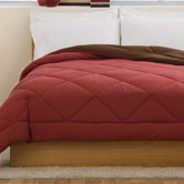 Villa Bedding Collection in Brown and Burgundy