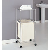 Metro Two Tier Laundry Cart in Chrome