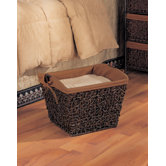 Twist Storage Basket in Rustic Brown Stain