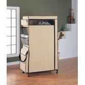 Wardrobe Center in Wheat with Black Trim