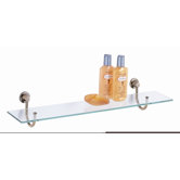 Glass Shelf with Antique Brass Mounts