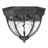Regal Outdoor Flush Mount in Black Granite