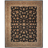 Persian Court Black/Light Green Sarouk Rug