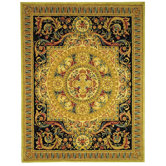 Savonnerie Beige/Black Rug