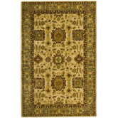 Taj Mahal Ivory/Green Rug