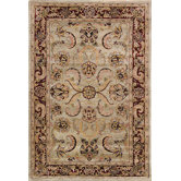 Classic Light Green/Red Sarouk Rug