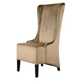 Deco Bacall Faux-Silk Velvet Wing Chair