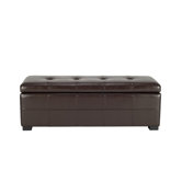 Maiden Leather Entryway Storage Ottoman