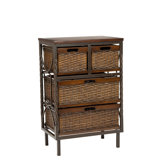 Tempo Storage Shelf in Distressed Dark Walnut