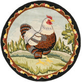 Hen on The Hill Novelty Rug