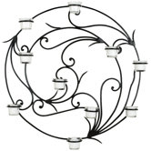 Wrought Iron Tealight Wall Decor