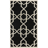 Dhurries Black/Ivory Rug
