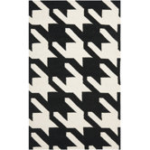 Dhurries Black/Ivory Rug