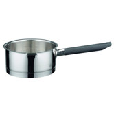 1,3L Stielkasserolle "Black Pearl" aus Edelstahl in Silber